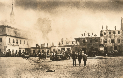 Obermarkt Brand auf der Südseite 1889